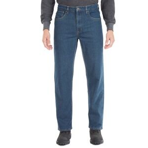 Smith's Workwear Men's Relaxed‎ Fit Fleece Lined Jeans 38x30 Blue Denim